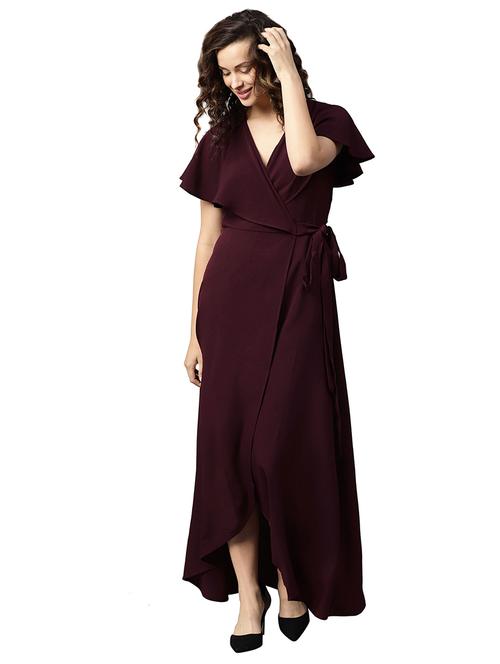 ruffled detail wrap dress - 15656450 - Very Small Image - 1