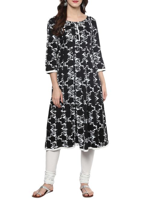 printed anarkali kurta - 15656551 - Very Small Image - 1