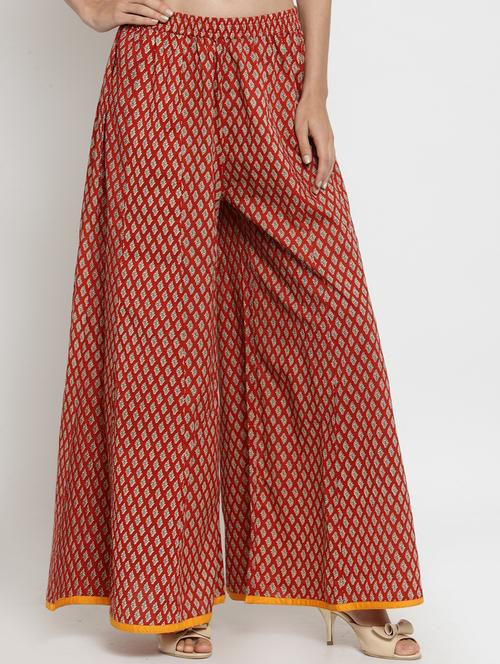 printed flared palazzo - 15656747 - Very Small Image - 1