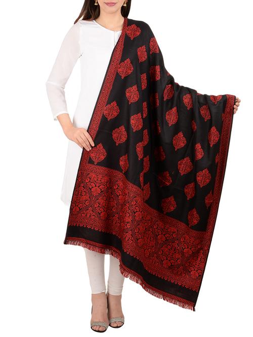 self-design wool reversible shawl - 15657009 - Very Small Image - 1