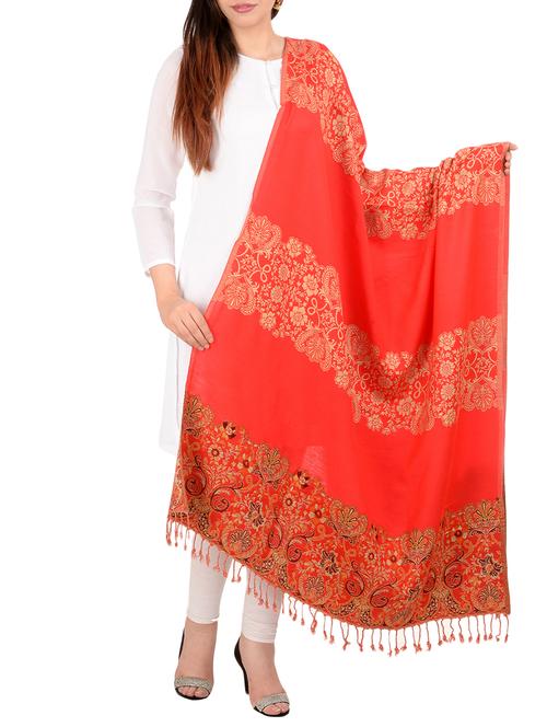 self-design wool reversible shawl - 15657011 - Very Small Image - 1