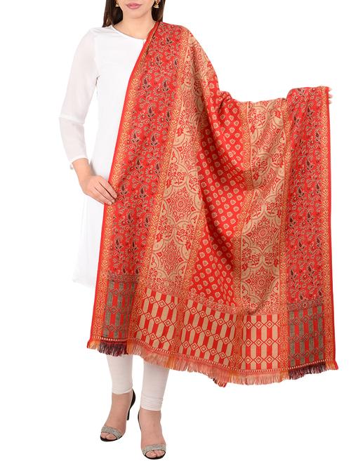 self-design wool shawl - 15657013 - Very Small Image - 1