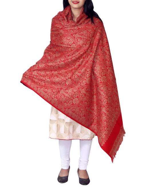 red wool shawl - 15657139 - Very Small Image - 1