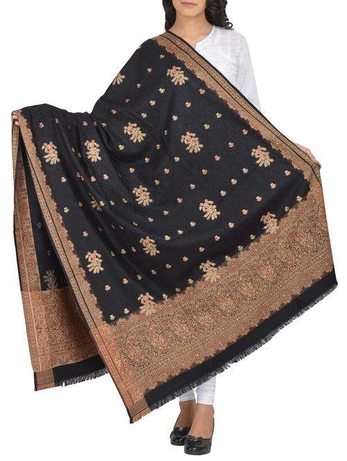 black wool shawl - 15657149 - Very Small Image - 1