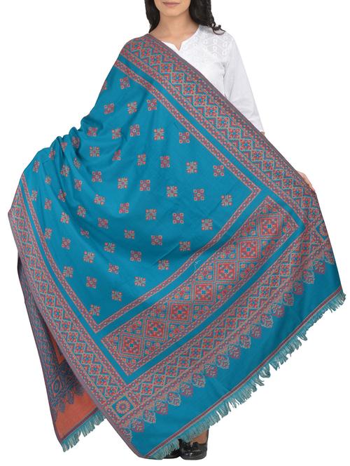 green wool  shawl - 15657152 - Very Small Image - 1