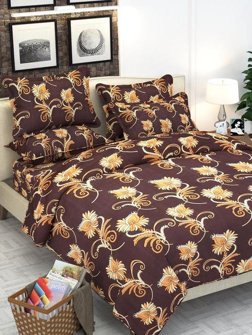 250 tc cotton queen size bedsheet with 2 pillow covers - 15657442 - Very Small Image - 1