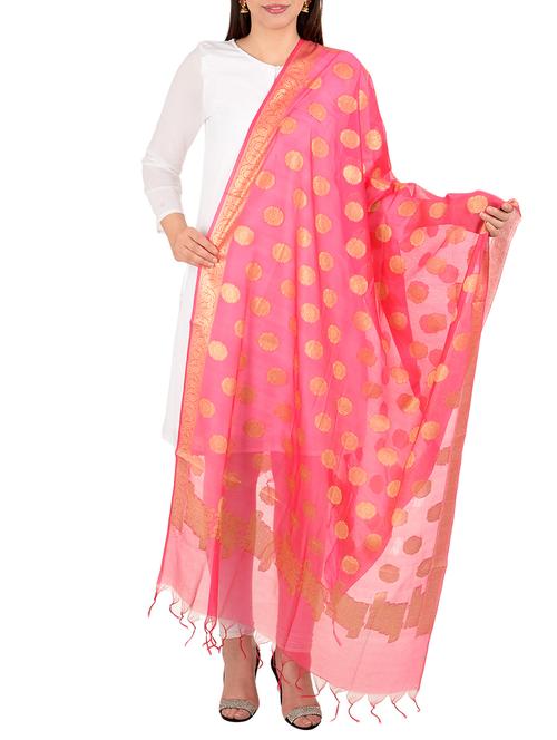 self-design banarasi dupatta - 15657544 - Very Small Image - 1