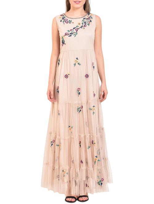 floral embroidered tiered dress - 15657649 - Very Small Image - 1