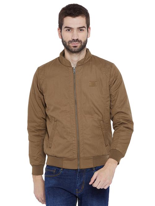brown cotton bomber jacket - 15657706 - Very Small Image - 1
