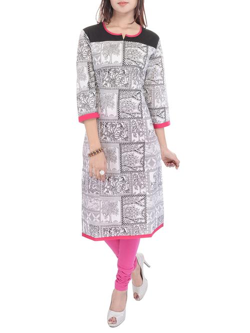 printed straight kurta - 15658376 - Very Small Image - 1