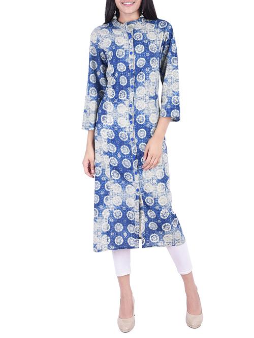 printed straight kurta - 15658424 - Very Small Image - 1
