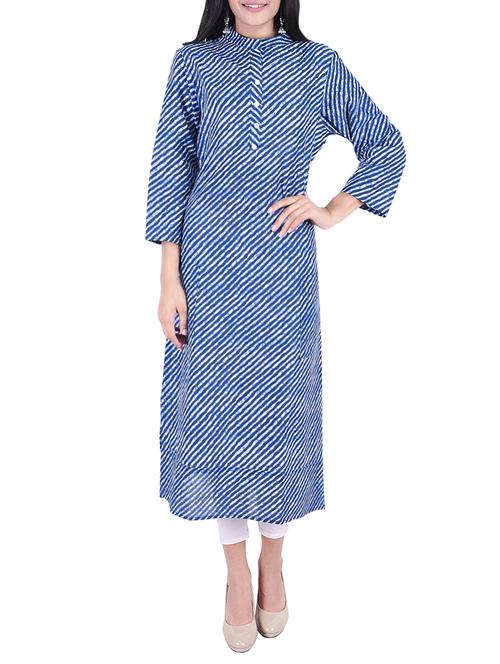a-line leheriya kurta - 15658426 - Very Small Image - 1