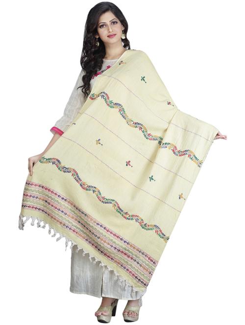 white cotton shawl - 15659745 - Very Small Image - 1