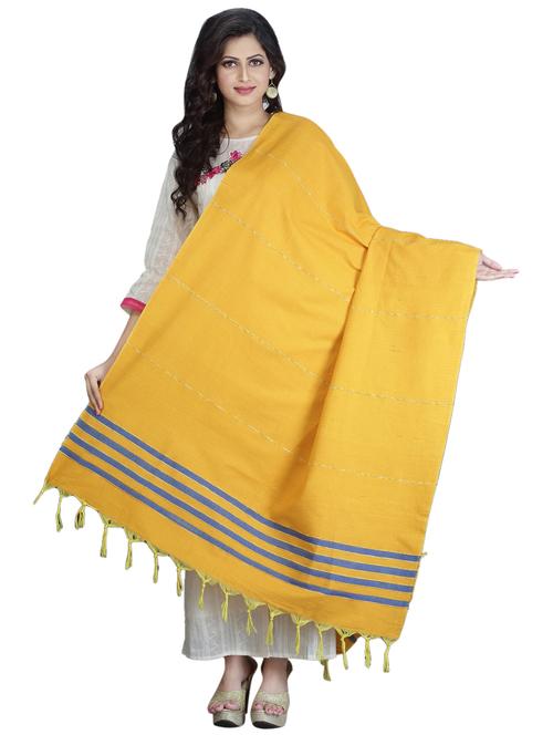 yellow cotton shawl - 15659760 - Very Small Image - 1