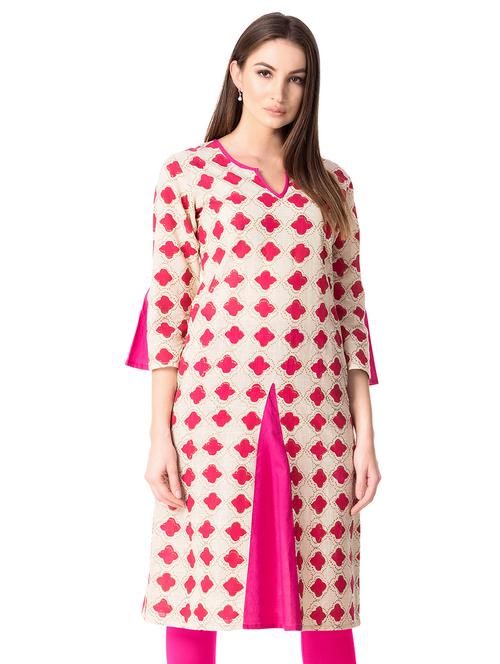 a-line geometrical kurta - 15660053 - Very Small Image - 1