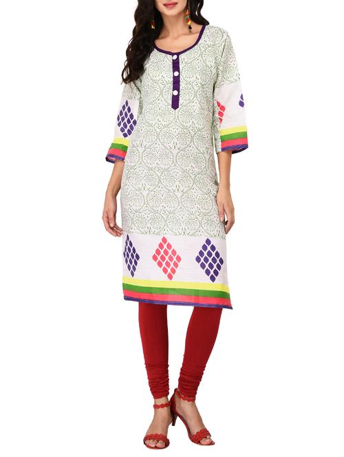 printed straight kurta - 15660849 - Very Small Image - 1