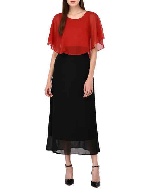 scarlet red overlay maxi dress - 15661045 - Very Small Image - 1