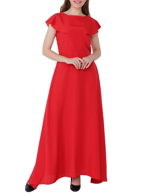 women's asymmetric solid dress - 15661121 - Very Small Image - 1