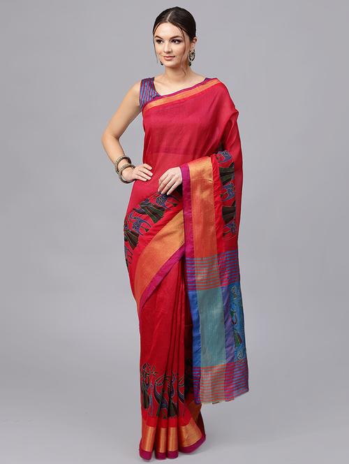 foil printed saree with blouse - 15669525 - Very Small Image - 1