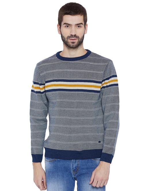 navy blue wool pullover - 15670357 - Very Small Image - 1