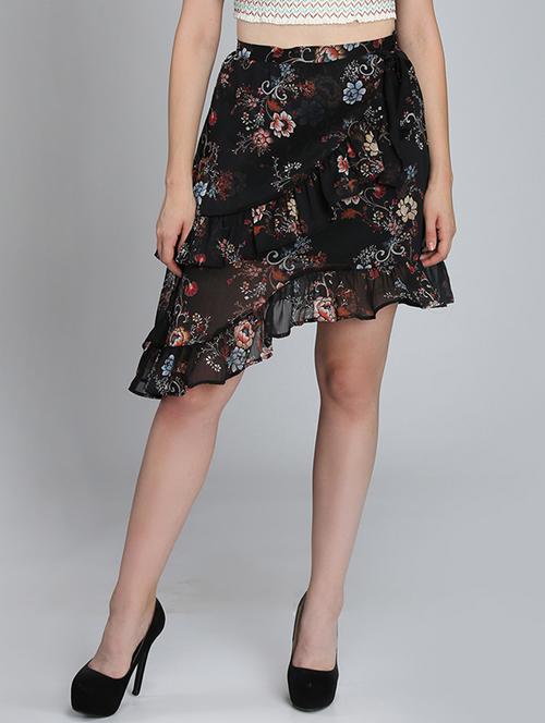 asymmetric printed skirt - 15671749 - Very Small Image - 1