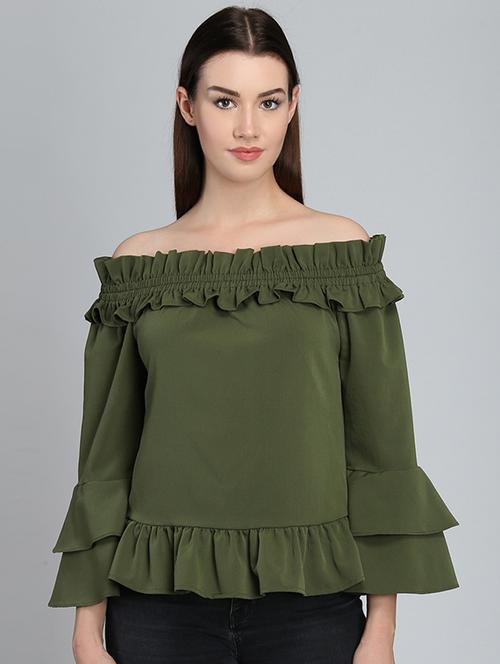 ruffle bell sleeved top - 15671805 - Very Small Image - 1