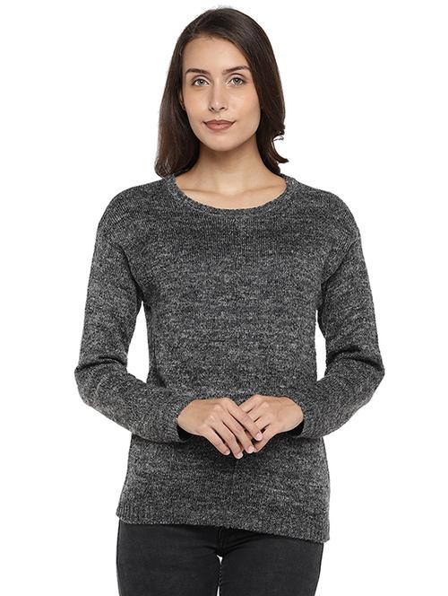 ribbed edge round neck pullover - 15671938 - Very Small Image - 1