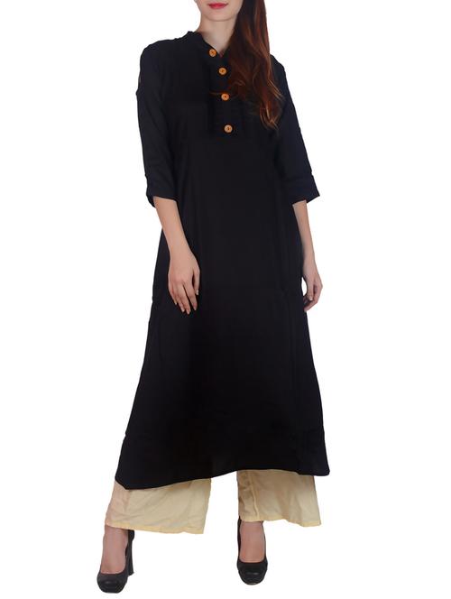 a-line solid kurta - 15673093 - Very Small Image - 1