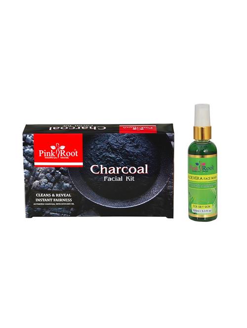 pink root aloe vera face wash and charcoal facial kit  - 15674273 - Very Small Image - 1