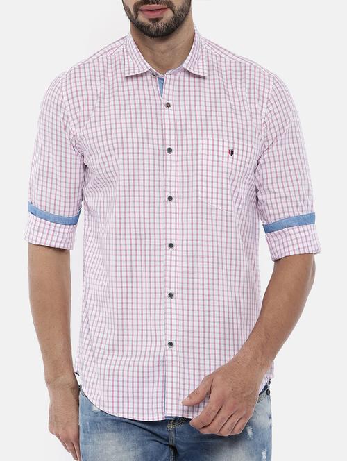 pink cotton casual shirt - 15674768 - Very Small Image - 1