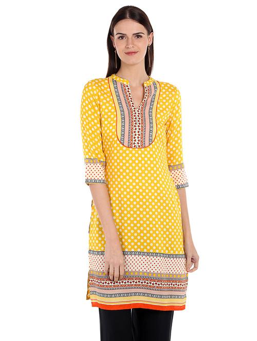 printed straight kurta - 15674919 - Very Small Image - 1