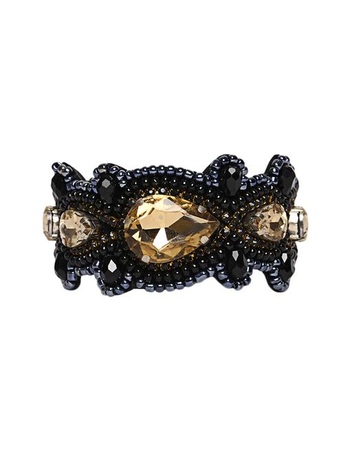 black satin beaded bracelet - 15674962 - Very Small Image - 1