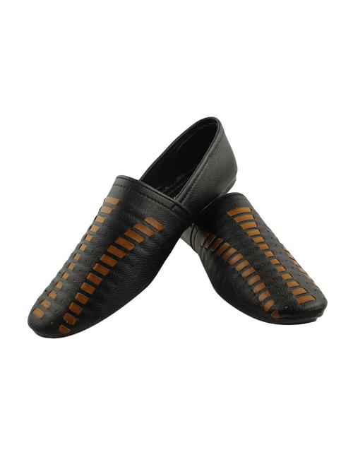 black leatherette casual slip ons - 15675208 - Very Small Image - 1