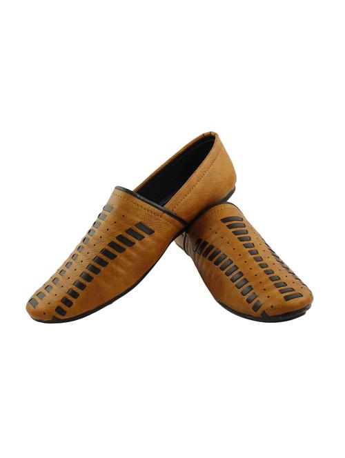 tan leatherette casual slip ons - 15675210 - Very Small Image - 1