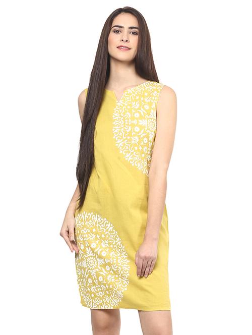 notch neck sheath dress - 15675230 - Very Small Image - 1