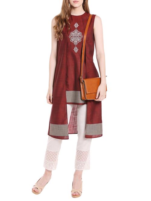 asymmetric embroidered kurta - 15675247 - Very Small Image - 1