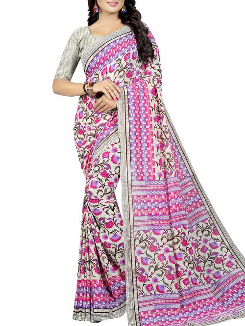 floral printed saree - 15676276 - Very Small Image - 1