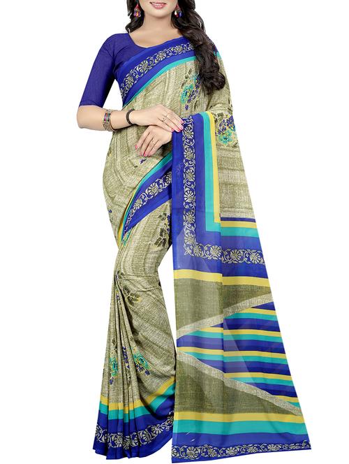 floral printed saree - 15676278 - Very Small Image - 1