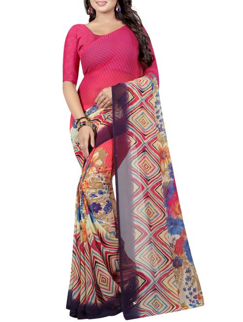polka dots printed saree - 15676299 - Very Small Image - 1