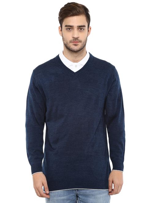 dark blue wool pullover - 15677243 - Very Small Image - 1