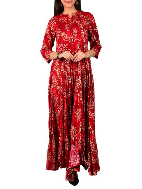 printed asymmetric kurta - 15677465 - Very Small Image - 1