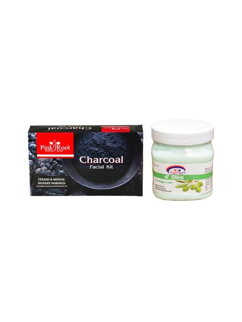 charcoal facial kit with d'olive cream 500ml - 15677820 - Very Small Image - 1