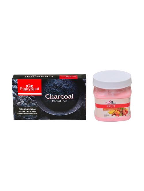 charcoal facial kit 83gm with fruit cream 500ml - 15677843 - Very Small Image - 1