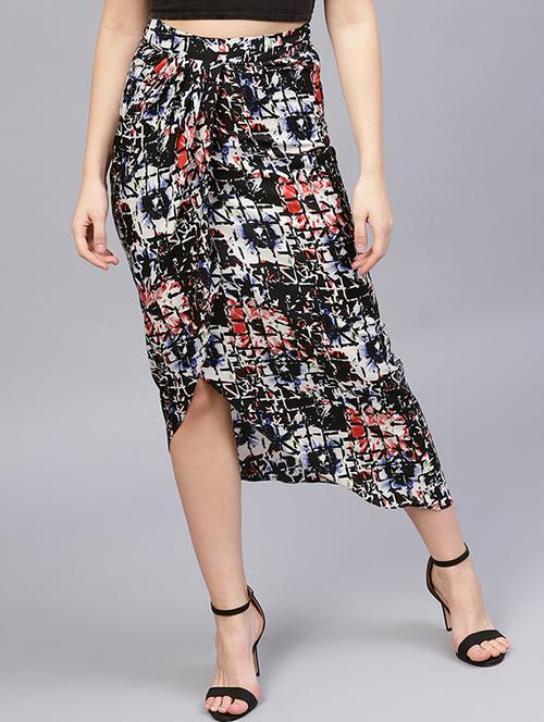 pleat detail overlap front asymmetric dress - 15678885 - Very Small Image - 1