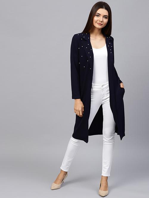 pearl embellished pocket detail shrug - 15679077 - Very Small Image - 1