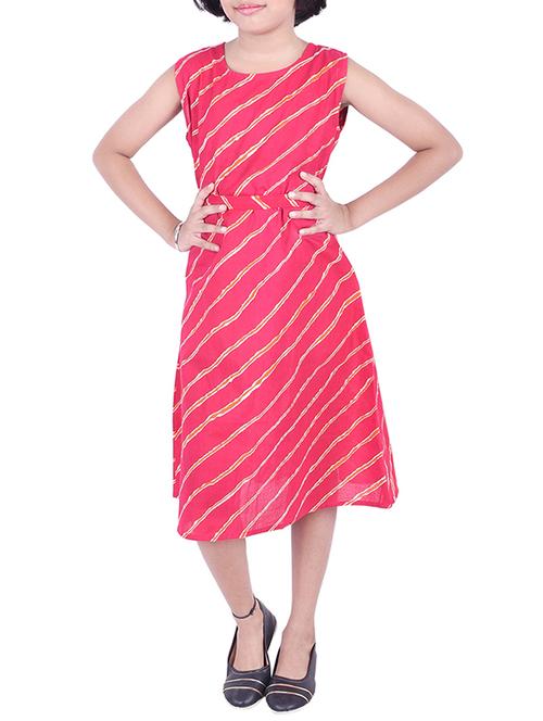 pink cotton frock - 15680043 - Very Small Image - 1