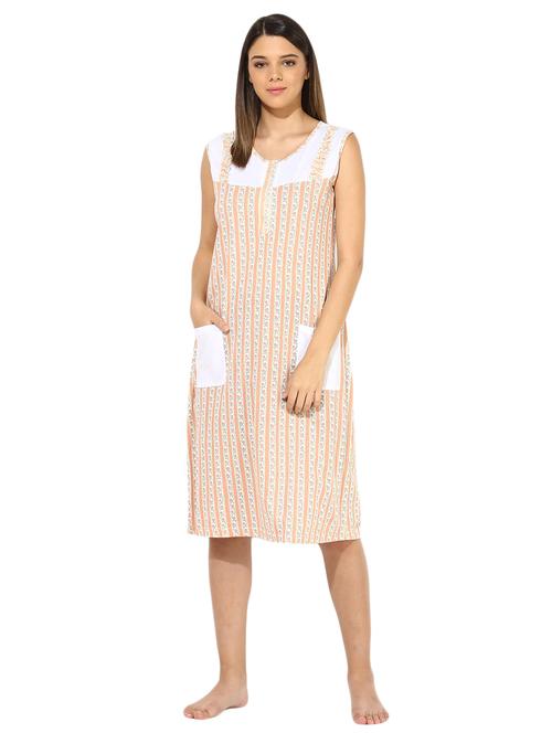 pocket detail buttoned nighty - 15680582 - Very Small Image - 1