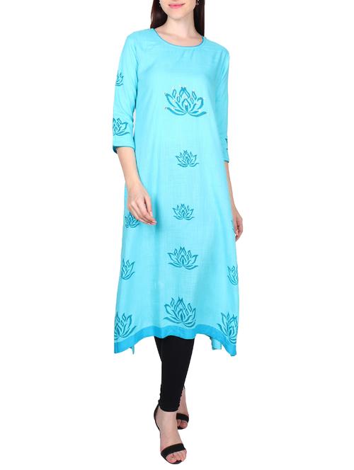 a-line embroidered kurta - 15680828 - Very Small Image - 1