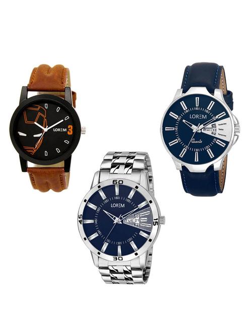 set of 3 analog watch combo -(lk-04-23-102) - 15684356 - Very Small Image - 1