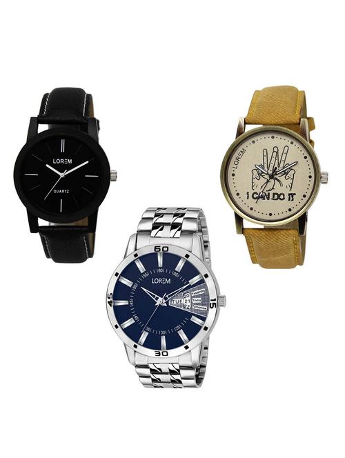 set of 3 analog watch combo -(lk-05-30-102) - 15684594 - Very Small Image - 1